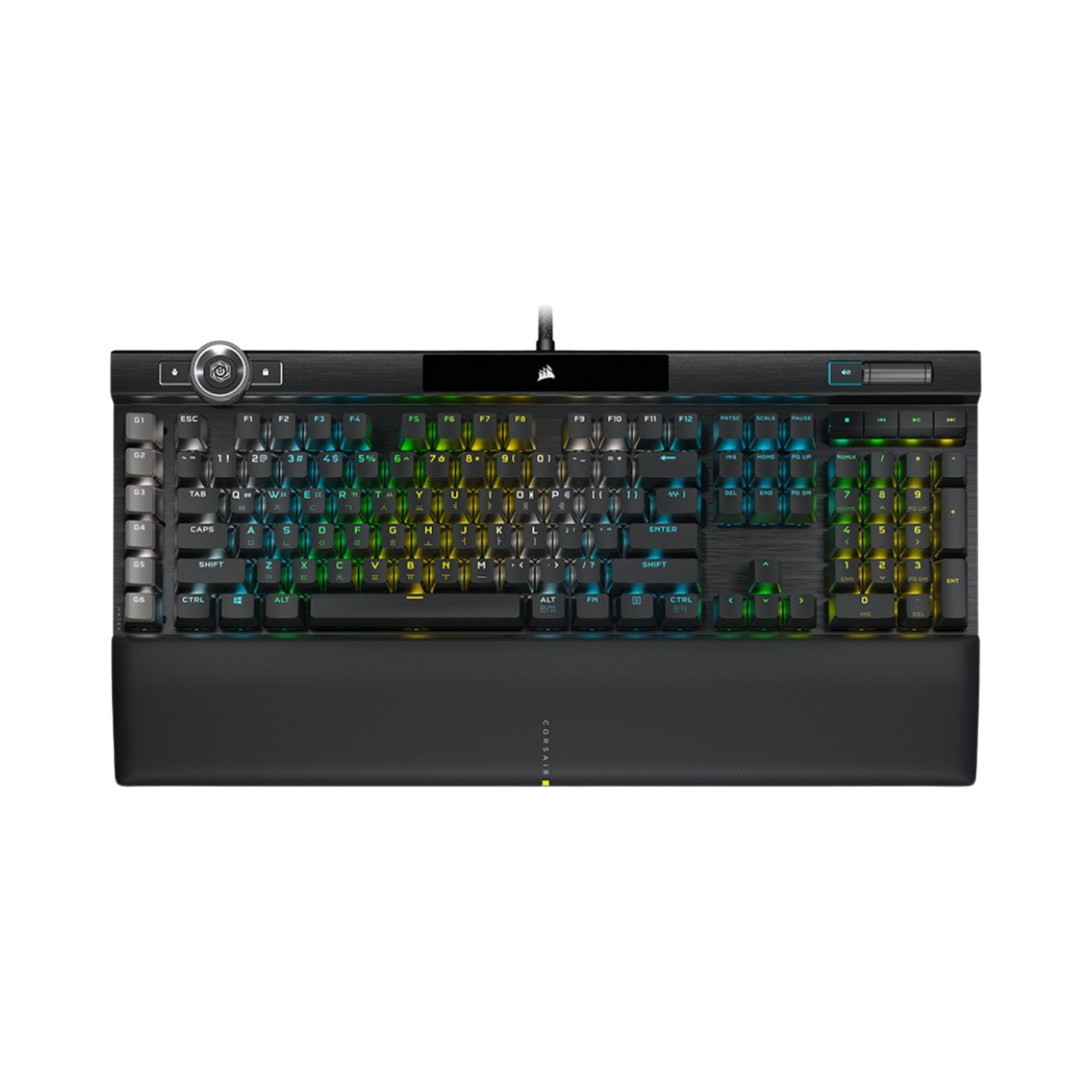 커세어 K100 RGB MX 스피드 블랙 국문 자판 (국내 정식 발매 제품)(Corsair K100 RGB MX Speed Black Korean Layout (Korean Ver.)) - 1
