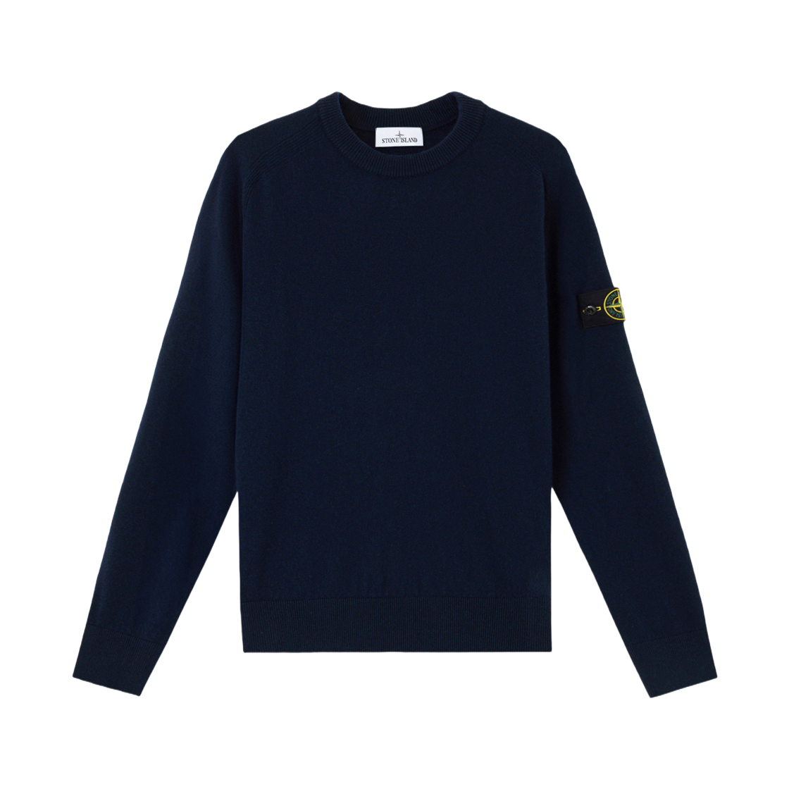 K1S1551000-45S00B4-V0020 Stone Island 5100045 Light RWS Geelong Wool Loose Fit Crewneck Jumper with Ribbing Navy Blue - 25SS