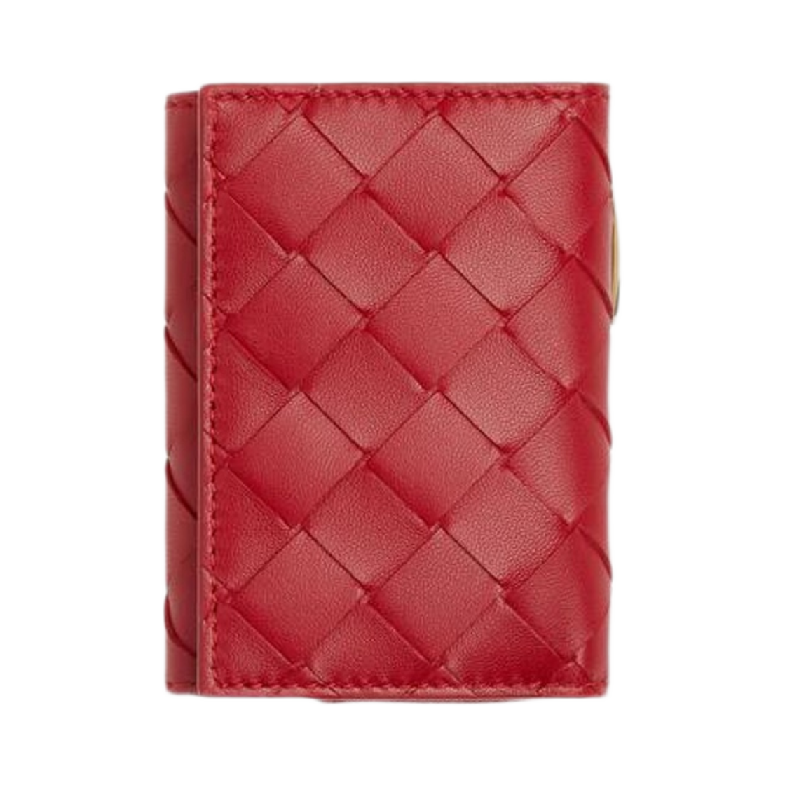 보테가 베네타 인트레치아토 타이니 트라이폴드 지퍼 지갑 애플 캔디(Bottega Veneta Intrecciato Tiny Tri-Fold Zip Wallet Apple Candy) - 1