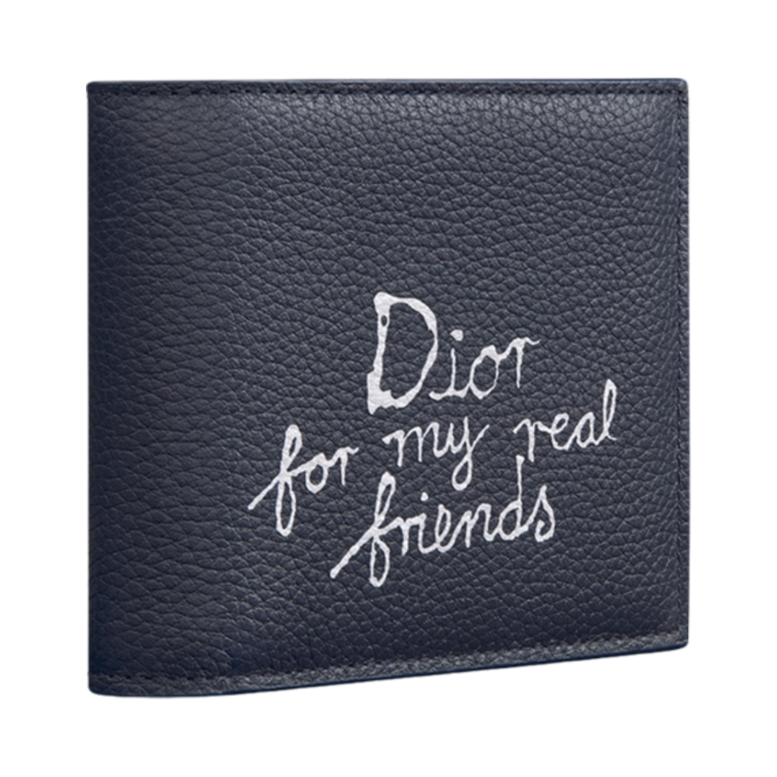 디올 x 하일톤 넬 바이폴드 월렛 그레인드 카프스킨 프린트 네이비 블루 화이트(Dior x Hylton Nel Bi-Fold Wallet Grained Calfskin with Print Navy Blue White) - 2