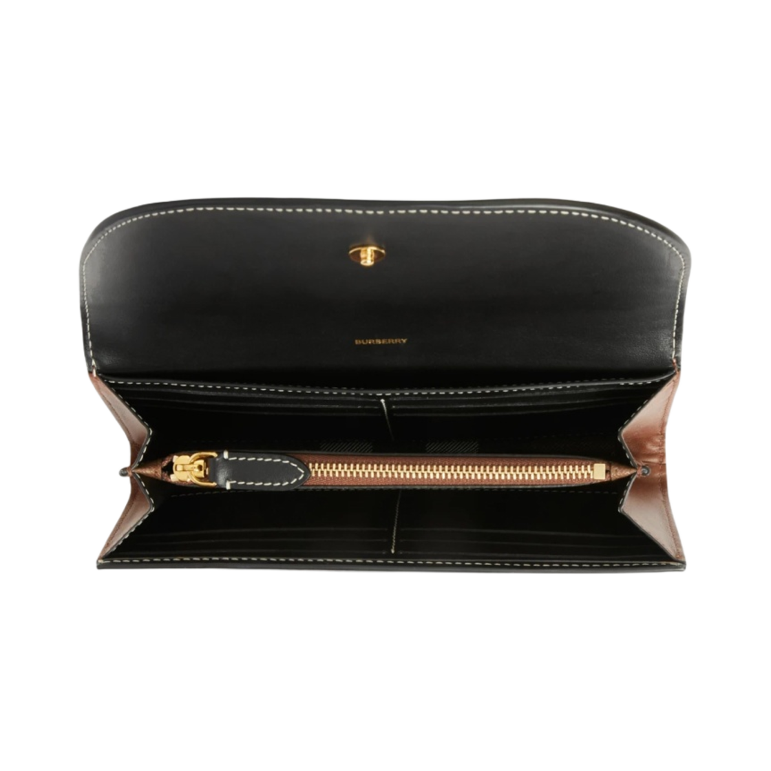 버버리 체크 컨티넨탈 월렛 다크 버치 브라운(Burberry Check Continental Wallet Dark Birch Brown) - 2