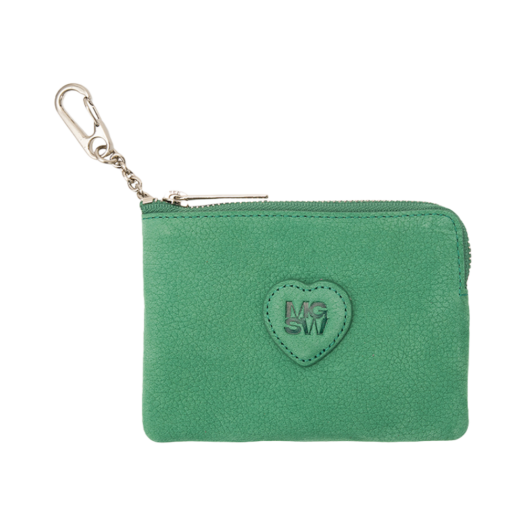 EE000106_WGNB Margesherwood Heart Zipper Wallet Winter Green Nubuck