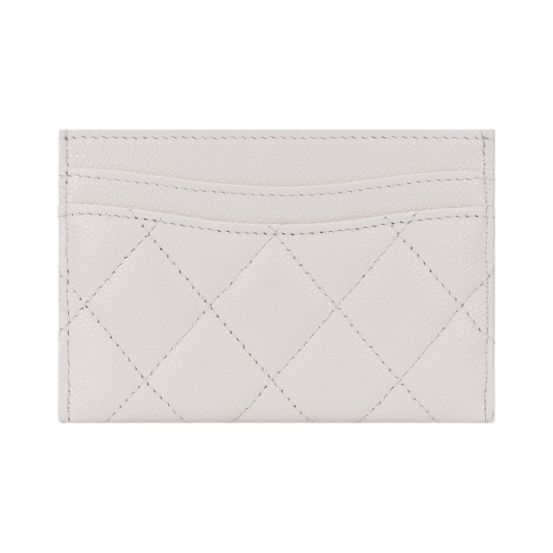 샤넬 클래식 카드 홀더 샤이니 그레인드 카프스킨 & 실버 메탈 화이트(Chanel Classic Card Holder Shiny Grained Calfskin & Silver White) - 2