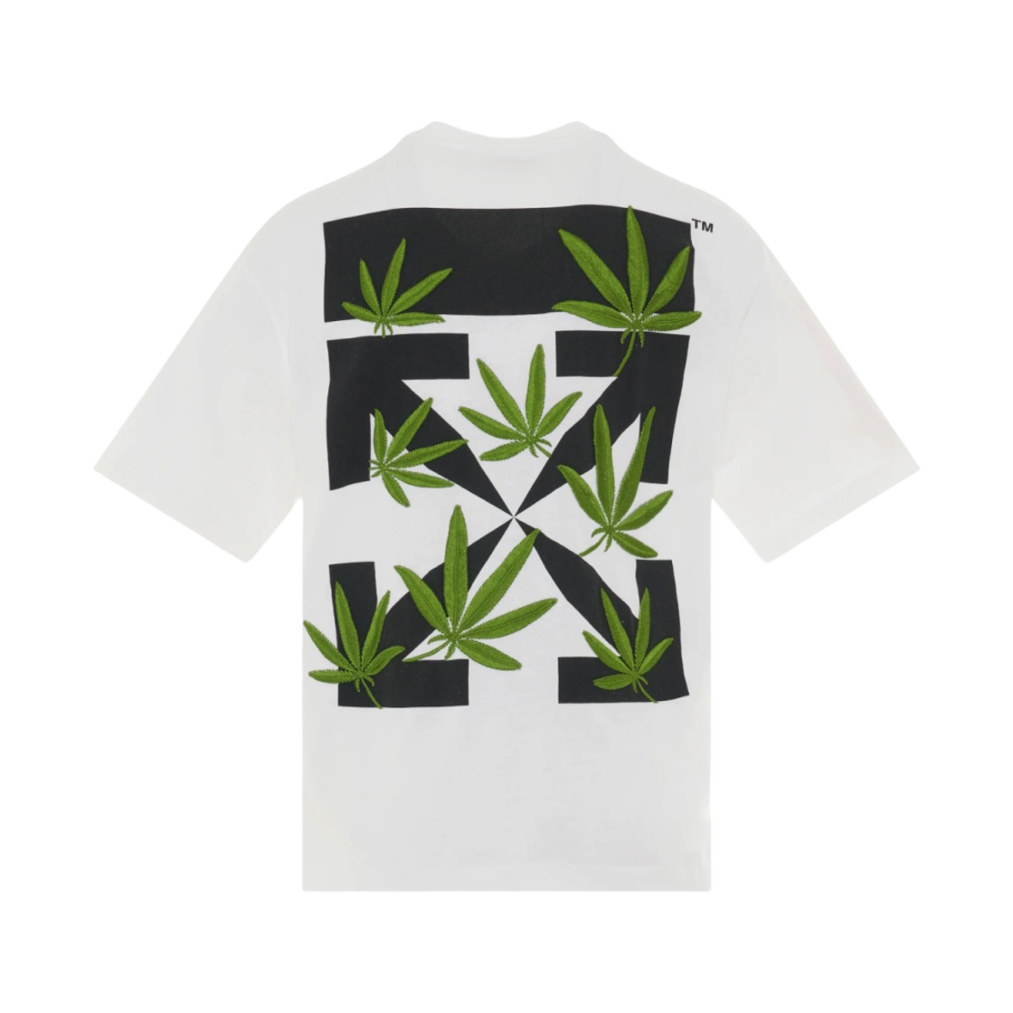 오프화이트 위드 애로우 스케이트 오버 숏슬리브 티셔츠 화이트(Off-White Weed Arrow Skate Over S/S T-Shirt White)