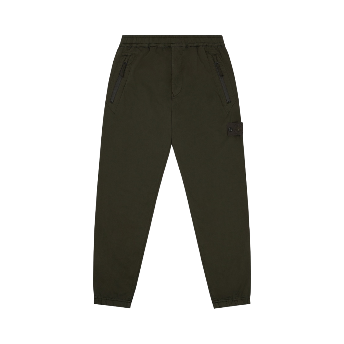 스톤 아일랜드 317F2 고스트 피스 스트레치 코튼 사틴 카고 팬츠 밀리터리 그린 - 21SS(Stone Island 317F2 Ghost Piece Stretch Cotton Satin Cargo Pants Military Green - 21SS) - 1