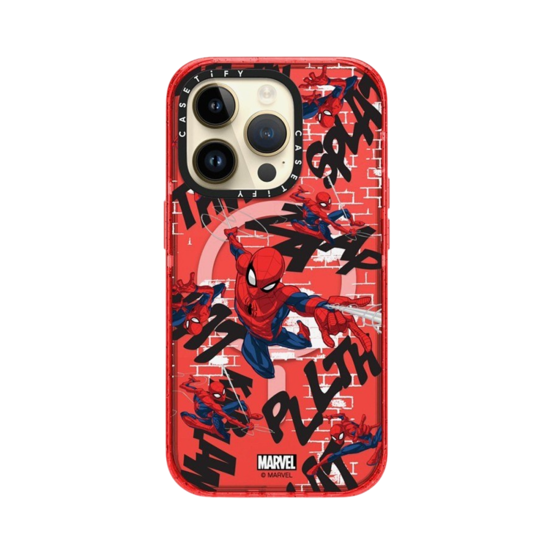 케이스티파이 x 마블 아이폰 스파이더맨 패턴 레드 맥세이프 임팩트 케이스 반투명 워터멜론(Casetify x Marvel iPhone Spider-Man Pattern Red Magsafe Impact Case Sheer Watermelon) - 4