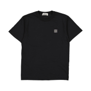 Stone Island 23757 Cotton Jersey Garment Dyed Fissato Treatment Short Sleeve T-Shirt Black - 22SS