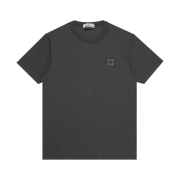 Stone Island 23757 Cotton Jersey Garment Dyed Fissato Treatment Short Sleeve T-Shirt Dark Grey - 22SS