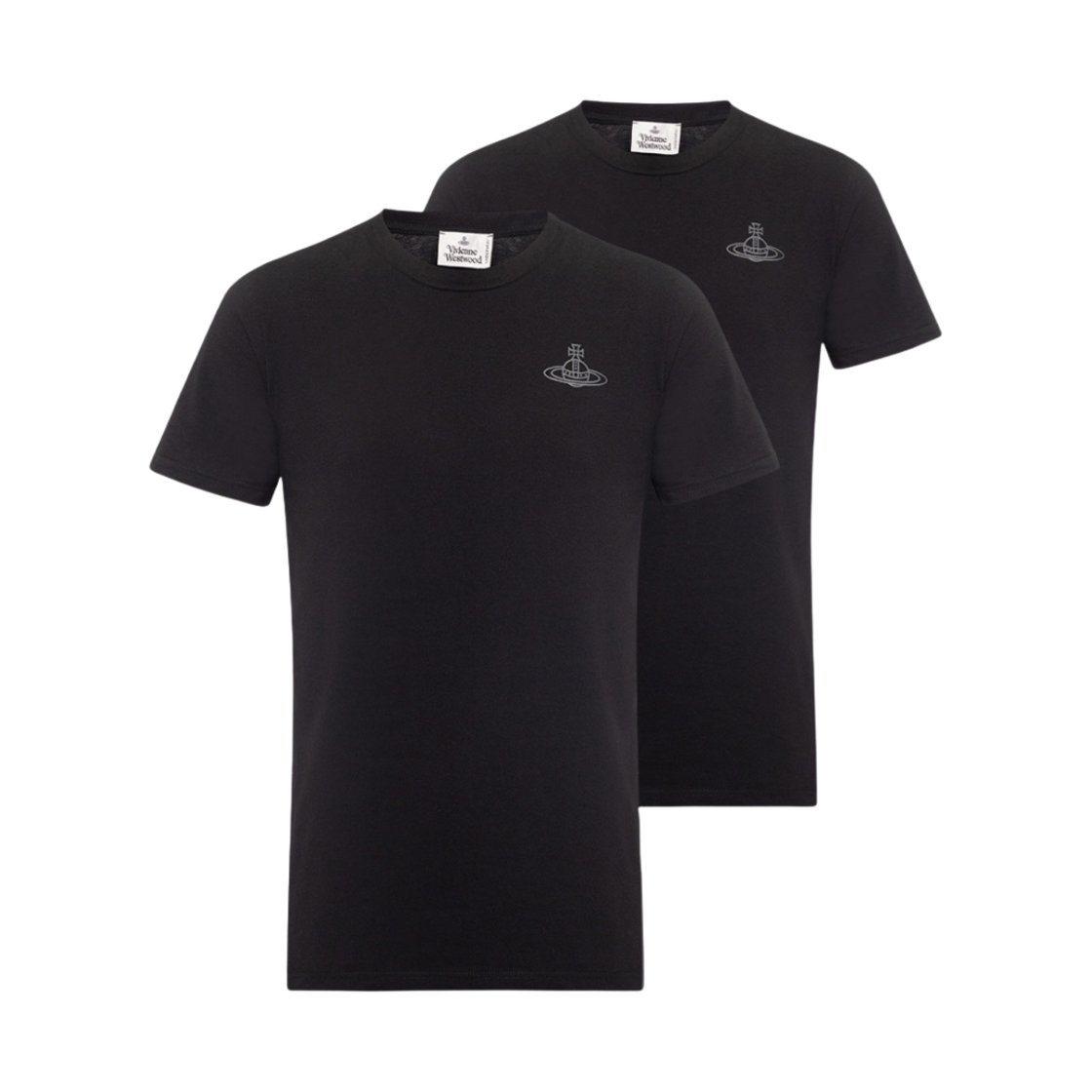 비비안 웨스트우드 오가닉 코튼 티셔츠 블랙 (2개입)(Vivienne Westwood Organic Cotton T-Shirt Black (2 Pack)) - 1