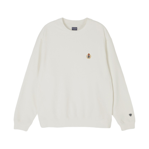 - Heritage Floss Crest 226 Reverse Crewneck Off White
