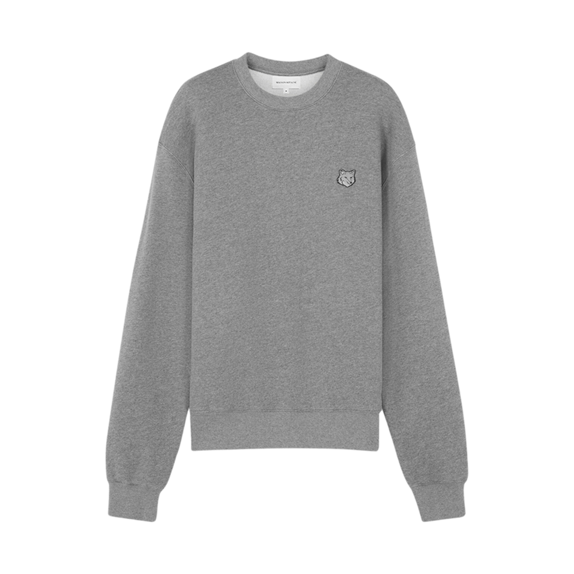 MM00316KM0307-H131 Maison Kitsune Bold Fox Head Patch Comfort Sweatshirt Medium Grey Melange