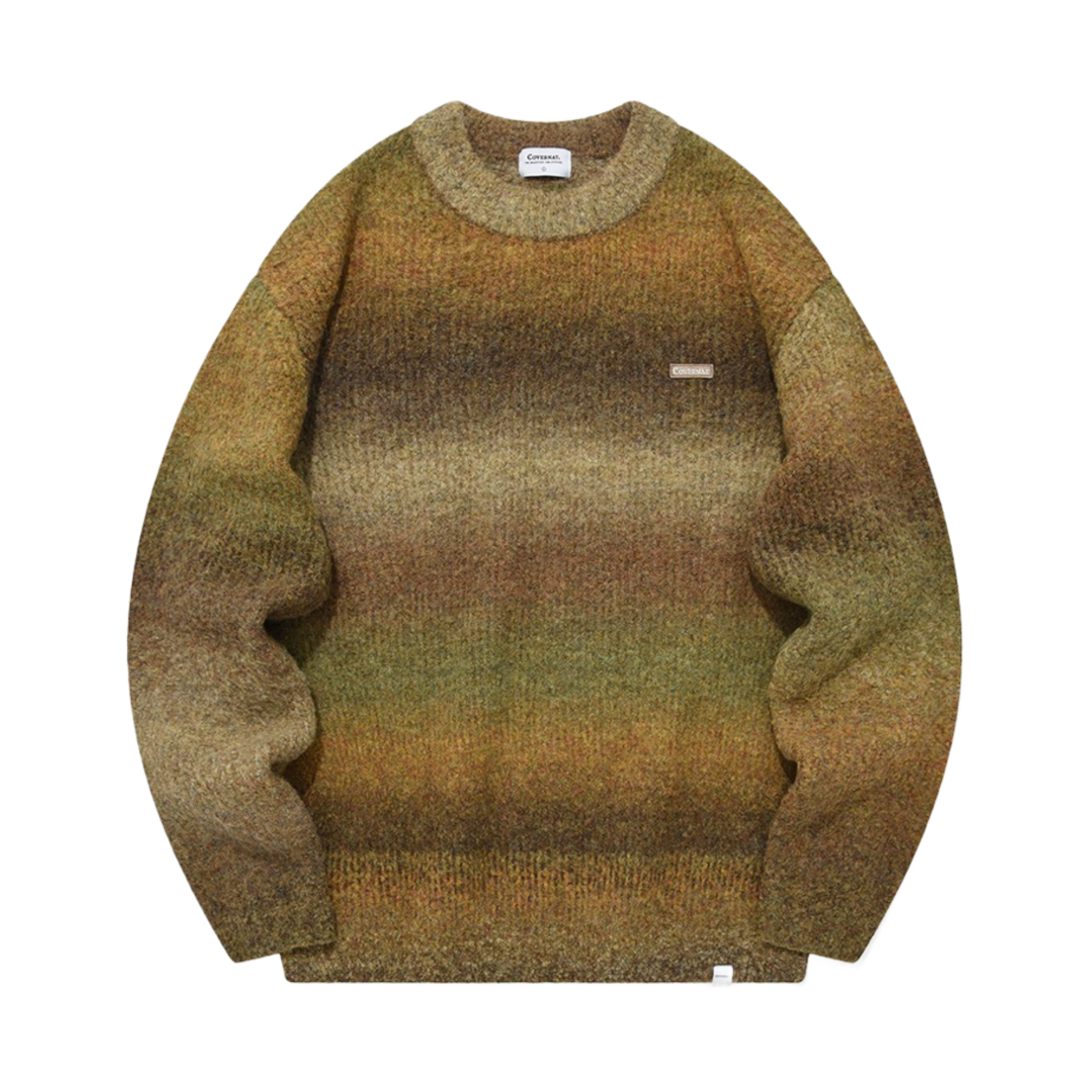 CO2303KT10KH Covernat Gradation Crewneck Knit Khaki