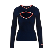 (W) Diesel M-inorca Cut-Out Knit Top Blue