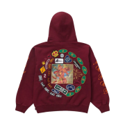 Supreme Patches Spiral Hooded Sweatshirt Cardinal - 23SS