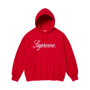 Supreme Raised Script Hooded Sweatshirt Red - 23FW