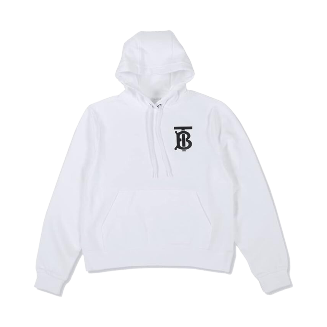 8024351 (W) Burberry Monogram Motif Cotton Hoodie White
