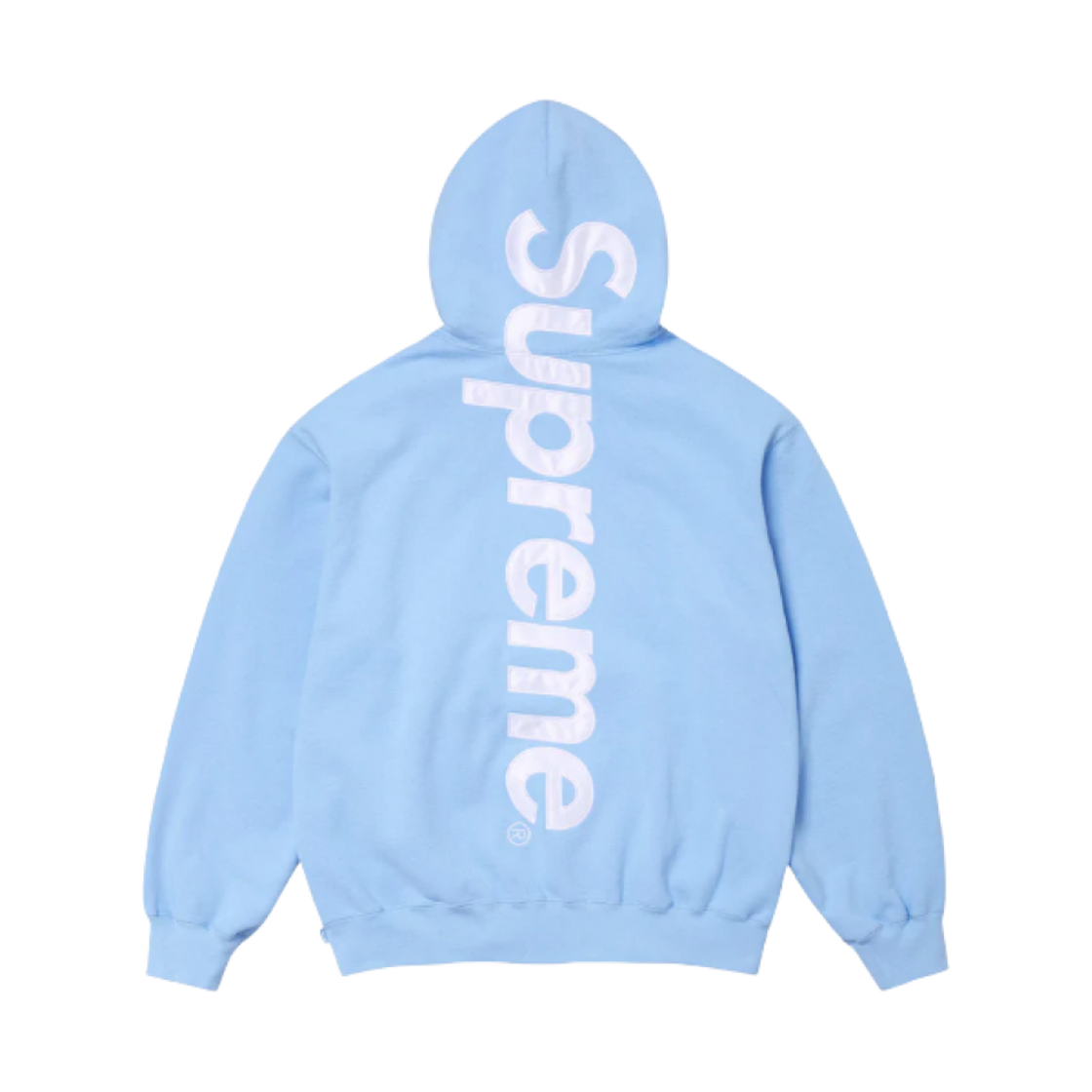 슈프림 사틴 아플리케 후드 스웨트셔츠 라이트 블루 - 24FW(Supreme Satin Applique Hooded Sweatshirt Light Blue - 24FW) - 1