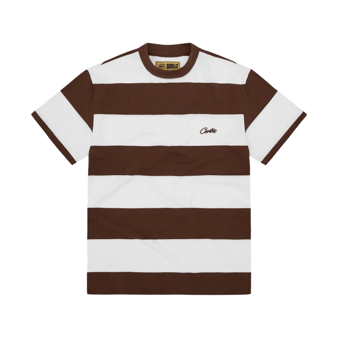 코르테이즈 스트라이프 티셔츠 브라운(Corteiz Striped T-Shirt Brown) - 1