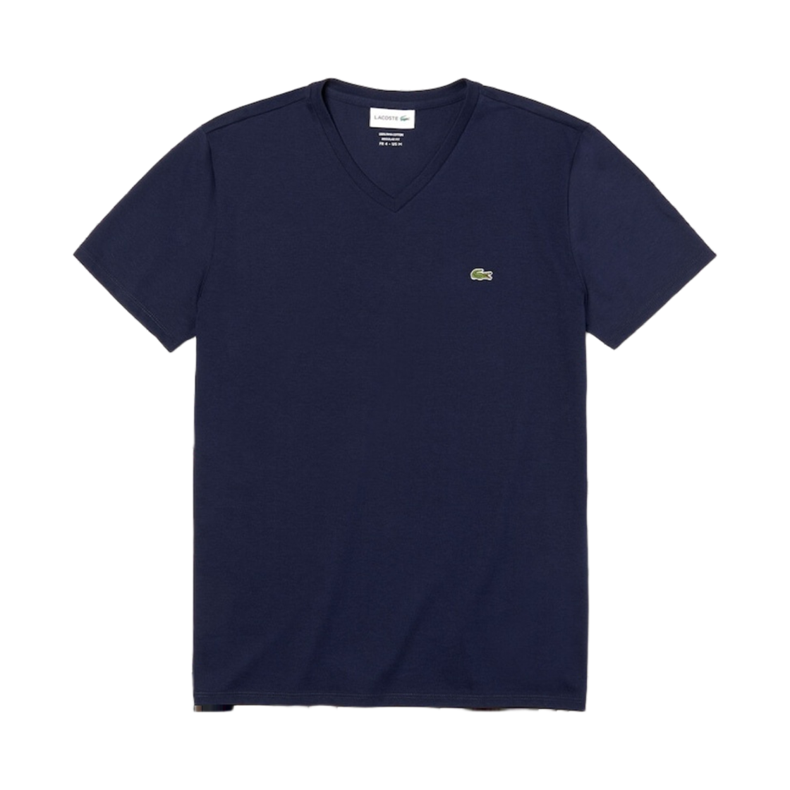 라코스테 브이넥 피마 코튼 저지 티셔츠 네이비 블루(Lacoste V-Neck Pima Cotton Jersey T-Shirt Navy Blue)