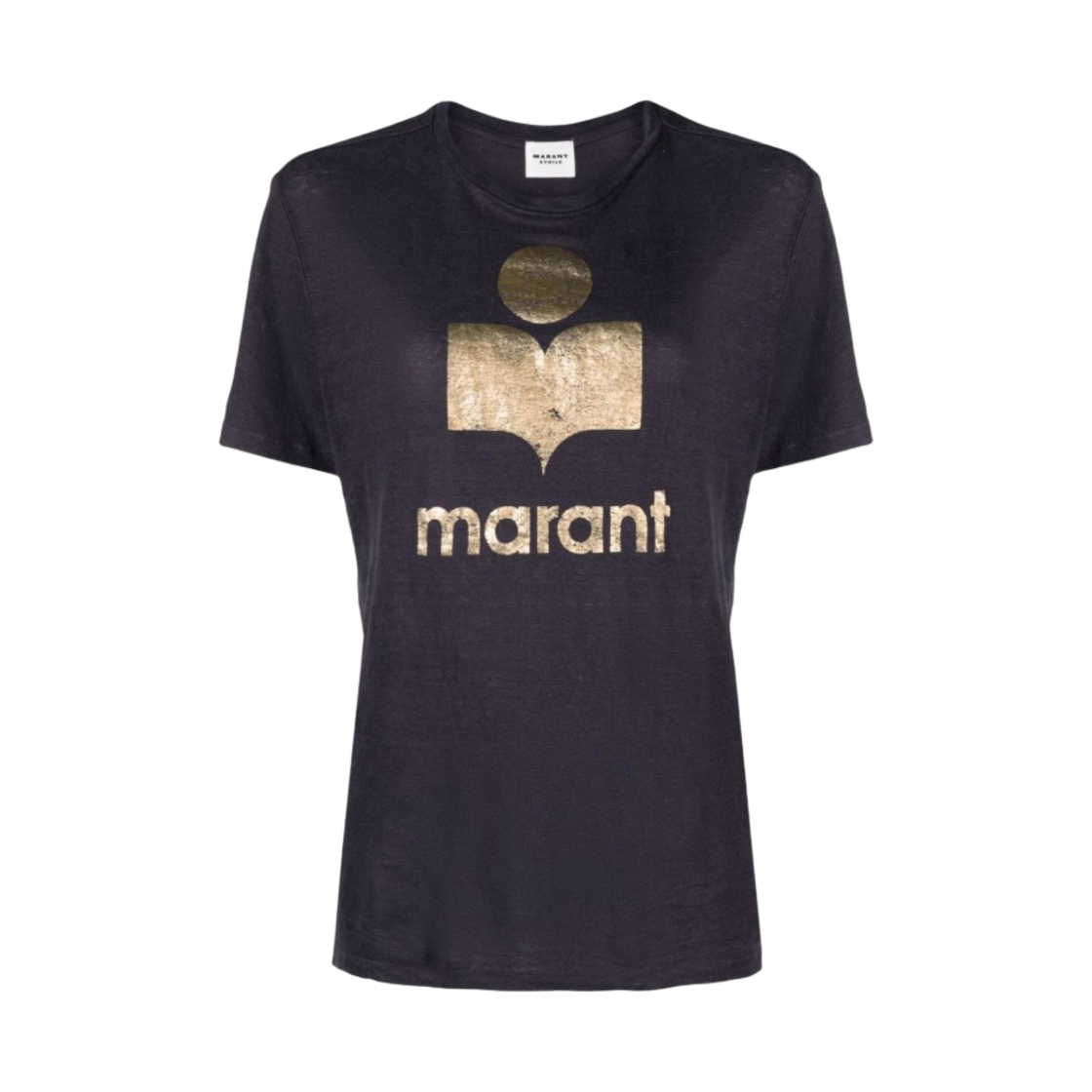 TS0001FB-A1N10E-FNGO (W) Isabel Marant Zewel Logo T-Shirt Faded Night Gold - 23SS