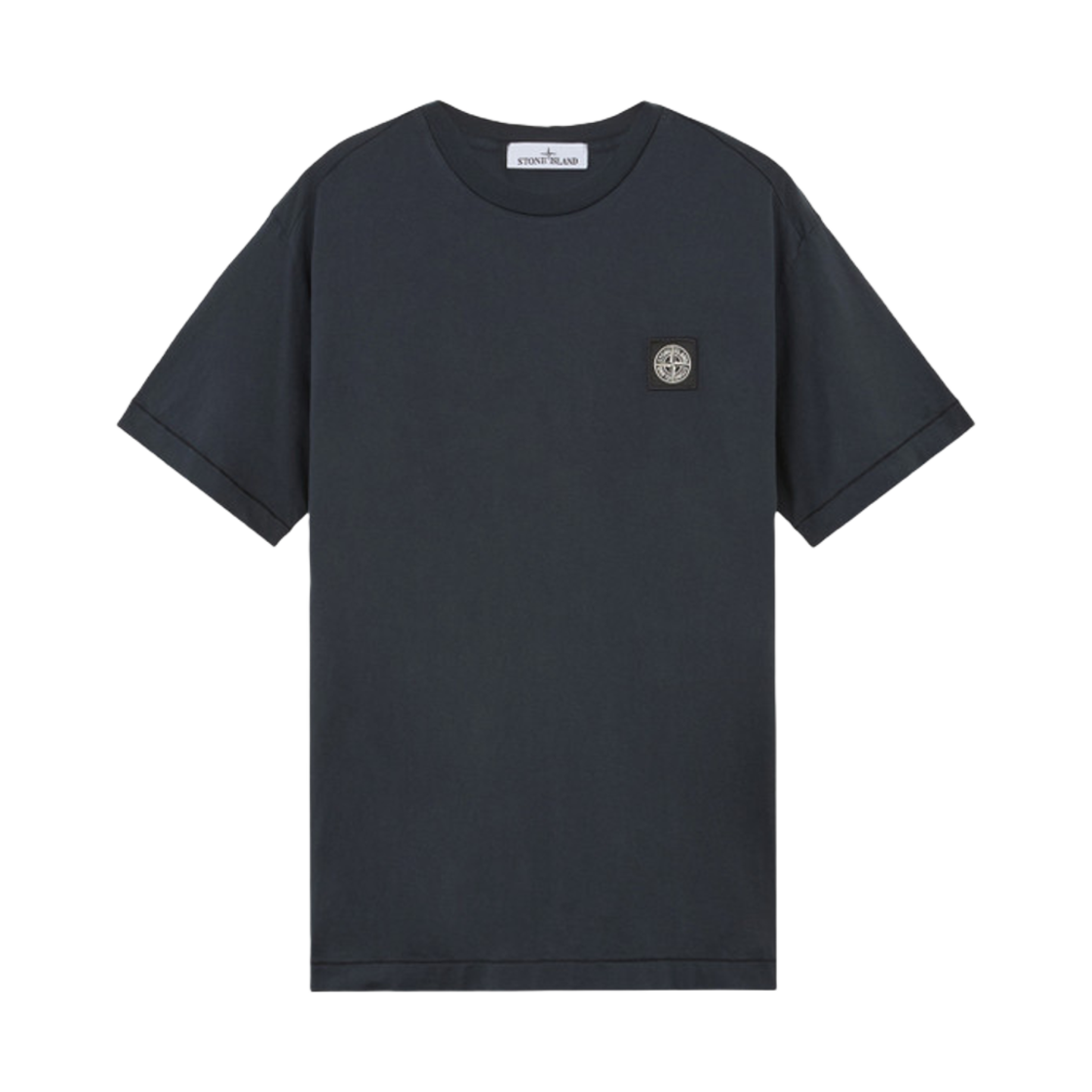 K1S1521000-39S0013-V0020 Stone Island 2100039 60/2 Cotton Jersey Slim Fit T-Shirt with Compass Logo Patch Navy Blue - 25SS