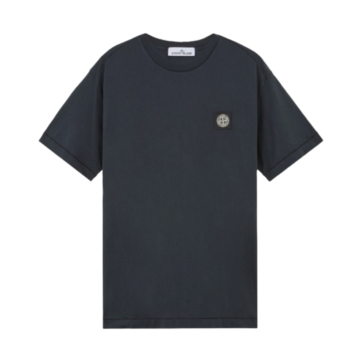 Stone Island 2100039 60/2 Cotton Jersey Slim Fit T-Shirt with Compass Logo Patch Navy Blue - 25SS