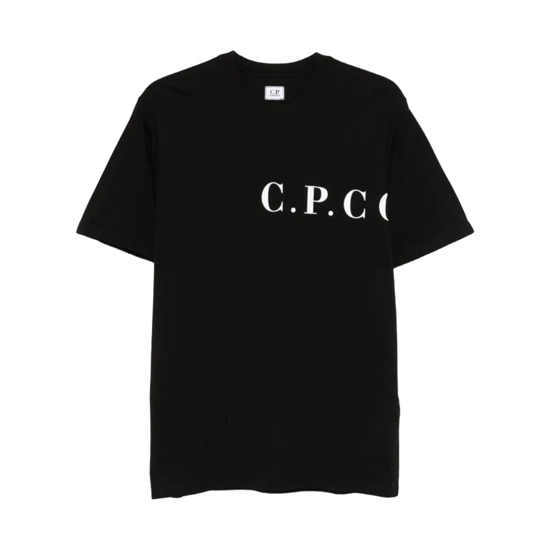 18CMTS139A005100W999 C.P. Company 30/1 Jersey Front Back Logo T-Shirt Black - 25SS