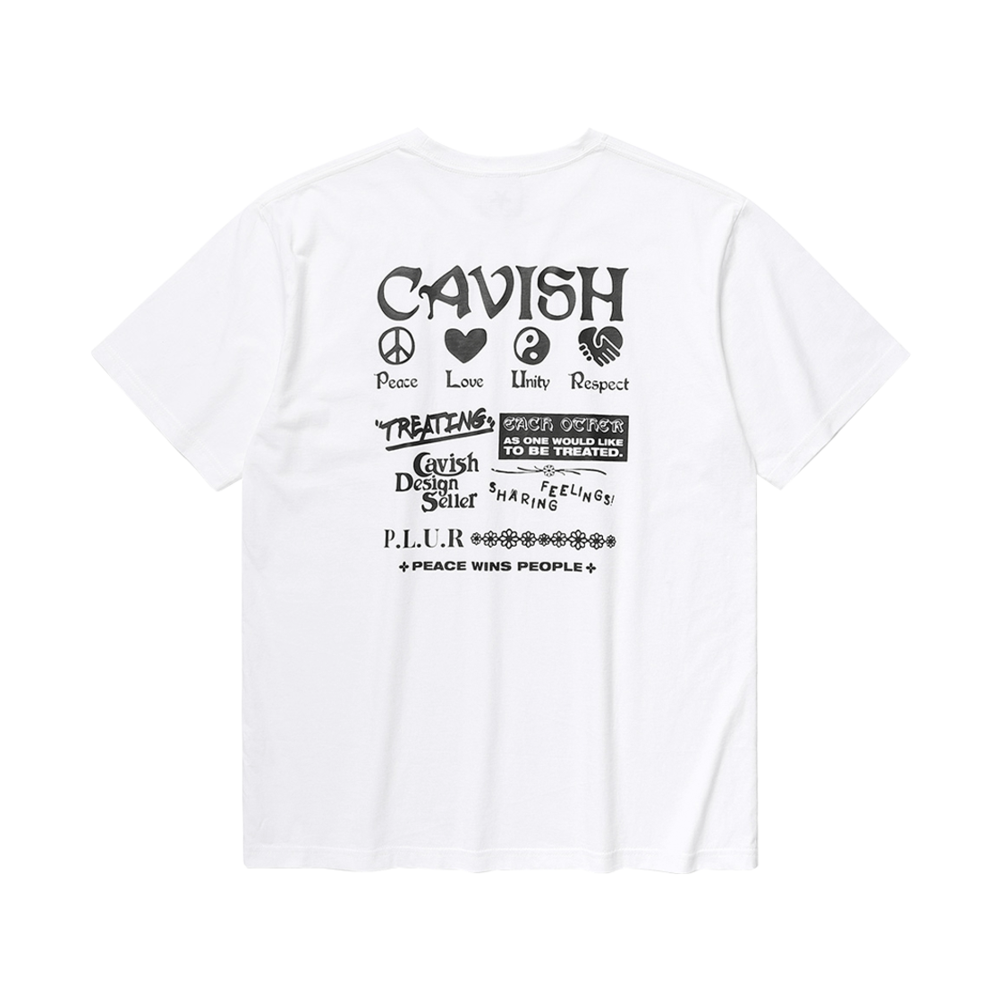 카비시 플러 로고 숏슬리브 티셔츠 화이트