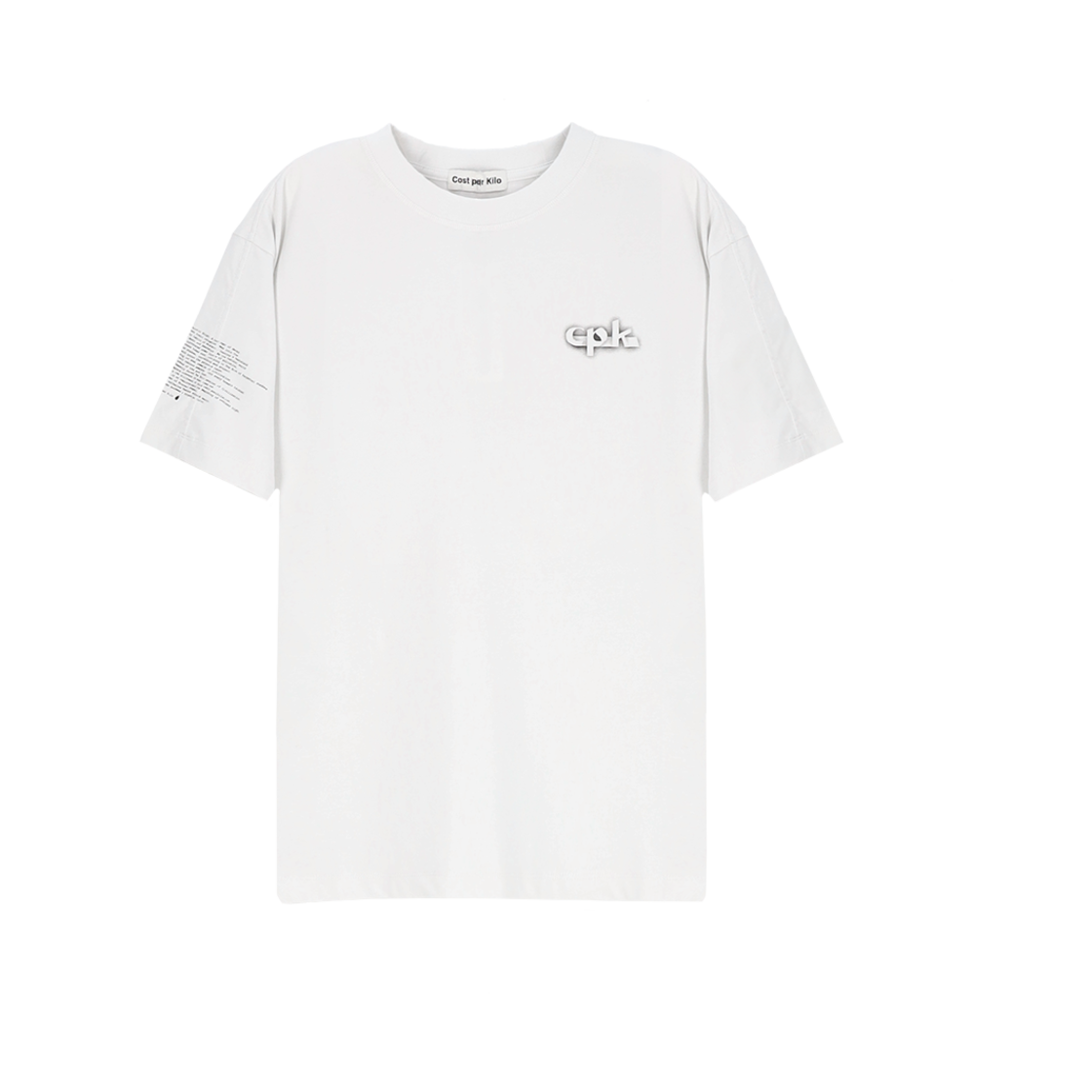 CK25SSTS03_WT Cost Per Kilo Typo S/S Tee White