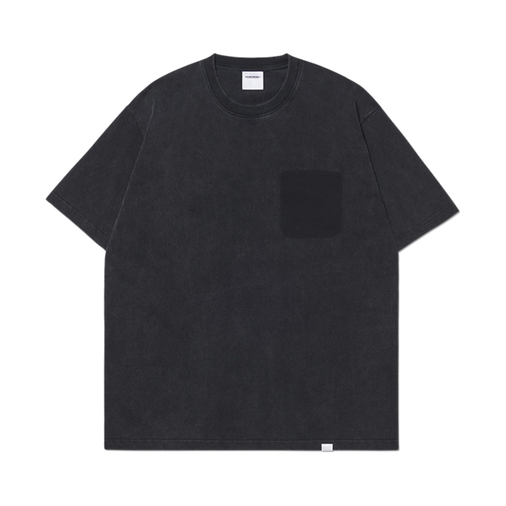 노매뉴얼 디태치드 포켓 티셔츠 워시드 블랙(NOMANUAL Detached Pocket T-Shirt Washed Black) - 1
