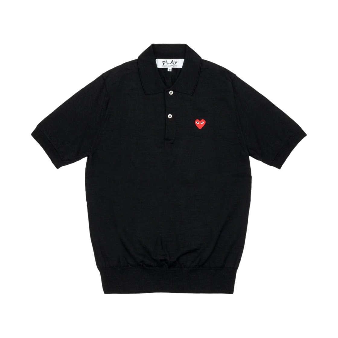 플레이 꼼데가르송 레드 하트 폴로 셔츠 블랙(Play Comme des Garcons Red Heart Polo Shirt Black)