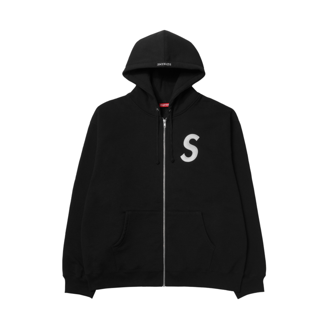 슈프림 S 로고 집업 후드 스웨트셔츠 블랙 - 24FW(Supreme S Logo Zip Up Hooded Sweatshirt Black - 24FW)
