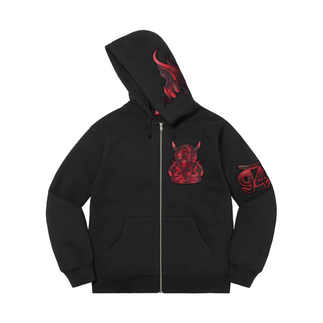 슈프림 데몬 집업 후드 스웨트셔츠 블랙 - 22SS(Supreme Demon Zip Up Hooded Sweatshirt Black - 22SS) - 2