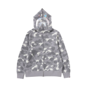 BAPE City Camo Shark Full Zip Hoodie Grey
