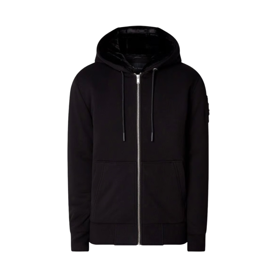 M32MS600292 Moose Knuckles Classic Bunny 3 Black Lining Zip Hoodie Black - 22FW
