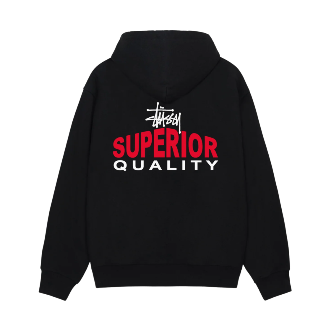 스투시 슈페리어 퀄리티 집 후디 블랙(Stussy Superior Quality Zip Hoodie Black) - 1