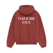 Essentials Heavy Fleece Full Zip Hoodie Crimson - 24FW