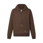 Louis Vuitton Embellished Cotton Hoodie Chocolate Plum