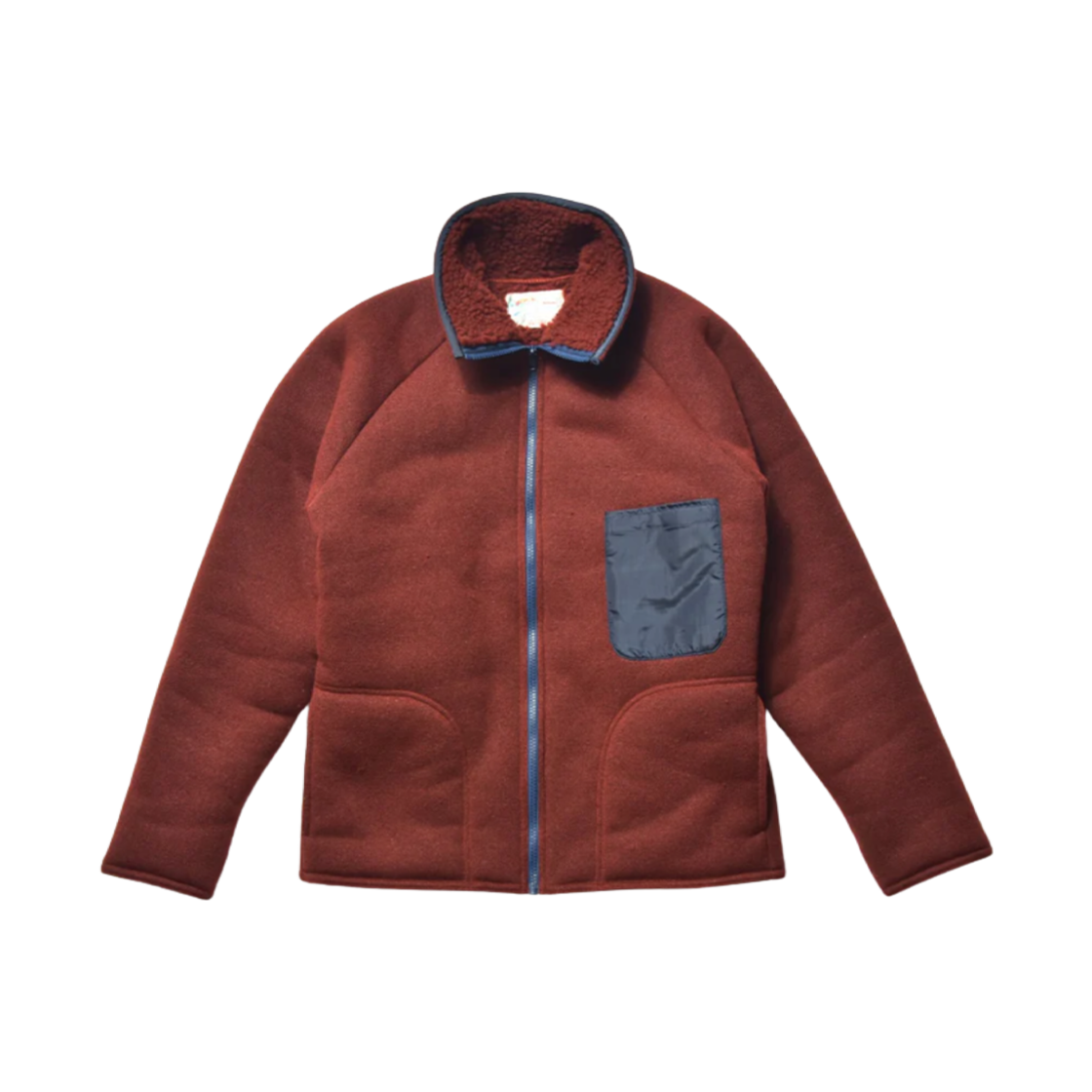 MJ21120 The Real McCoy's Outdoor Pile Cardigan Brick Red