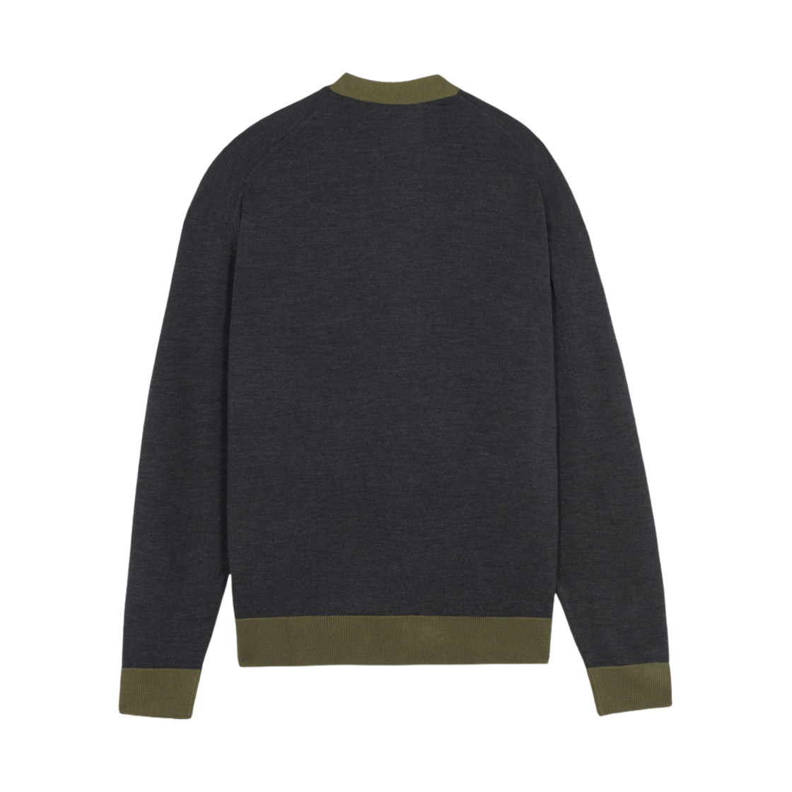 메종 키츠네 폭스 헤드 패치 바이컬러 가디건 앤트러사이트 멜란지(Maison Kitsune Fox Head Patch Bi-Color Cardigan Anthracite Melange) - 2