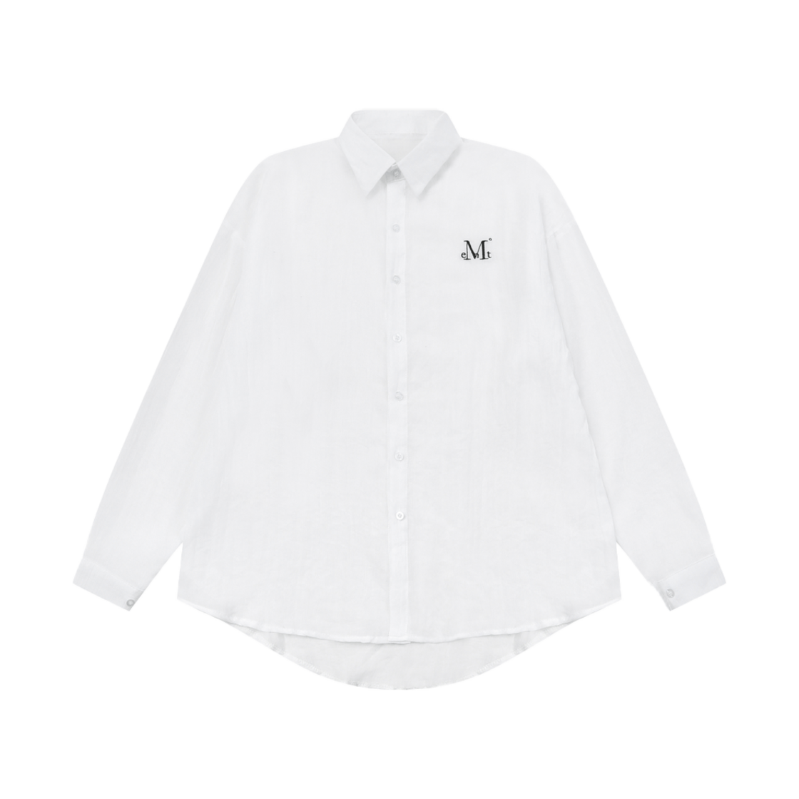 무센트 루즈핏 시스루 셔츠 화이트