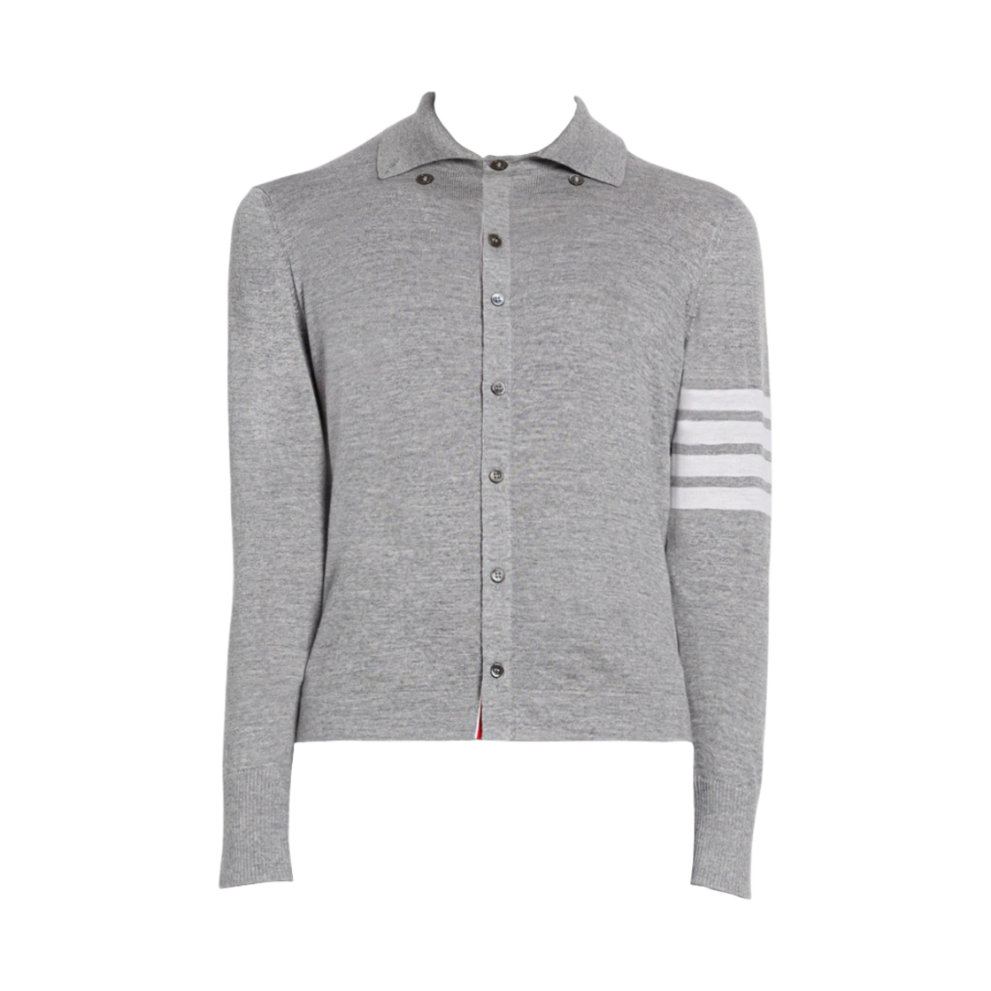 톰브라운 파인 메리노 울 사선 포인트 칼라 셔츠 라이트 그레이(Thom Browne Fine Merino Wool 4-Bar Point Collar Shirt Light Grey) - 1