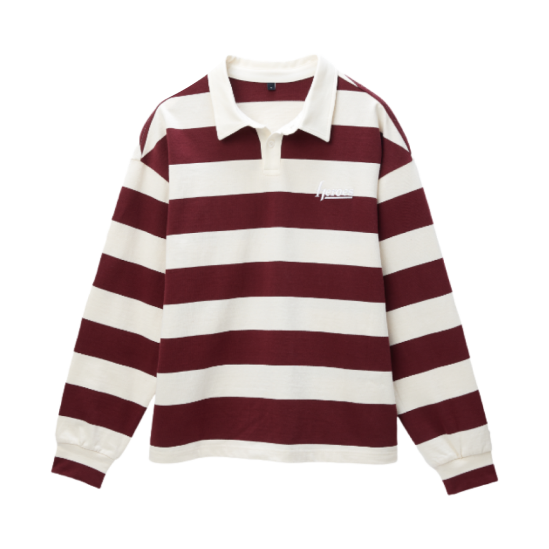 키움 히어로즈 스트라이프 럭비 셔츠 버건디(Kiwoom Heroes Stripe Rugby Shirt Burgundy)