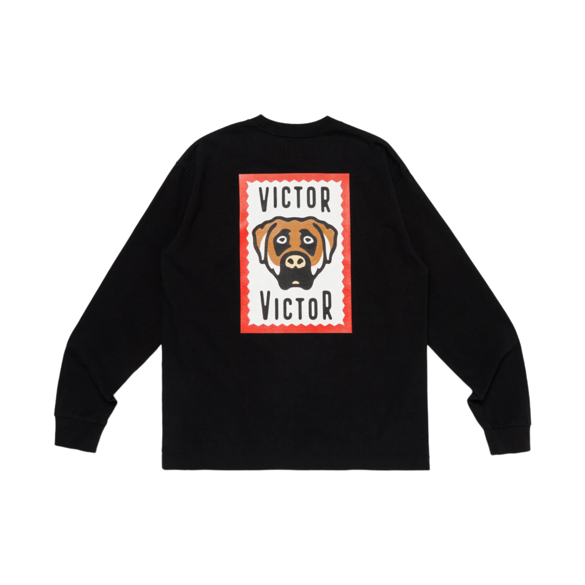 빅터 빅터 롱슬리브 티셔츠 블랙(Victor Victor L/S T-Shirt Black)