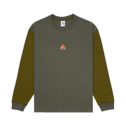 Nike ACG Logo Embroidered Long Sleeve T-Shirt Medium Olive - US/EU