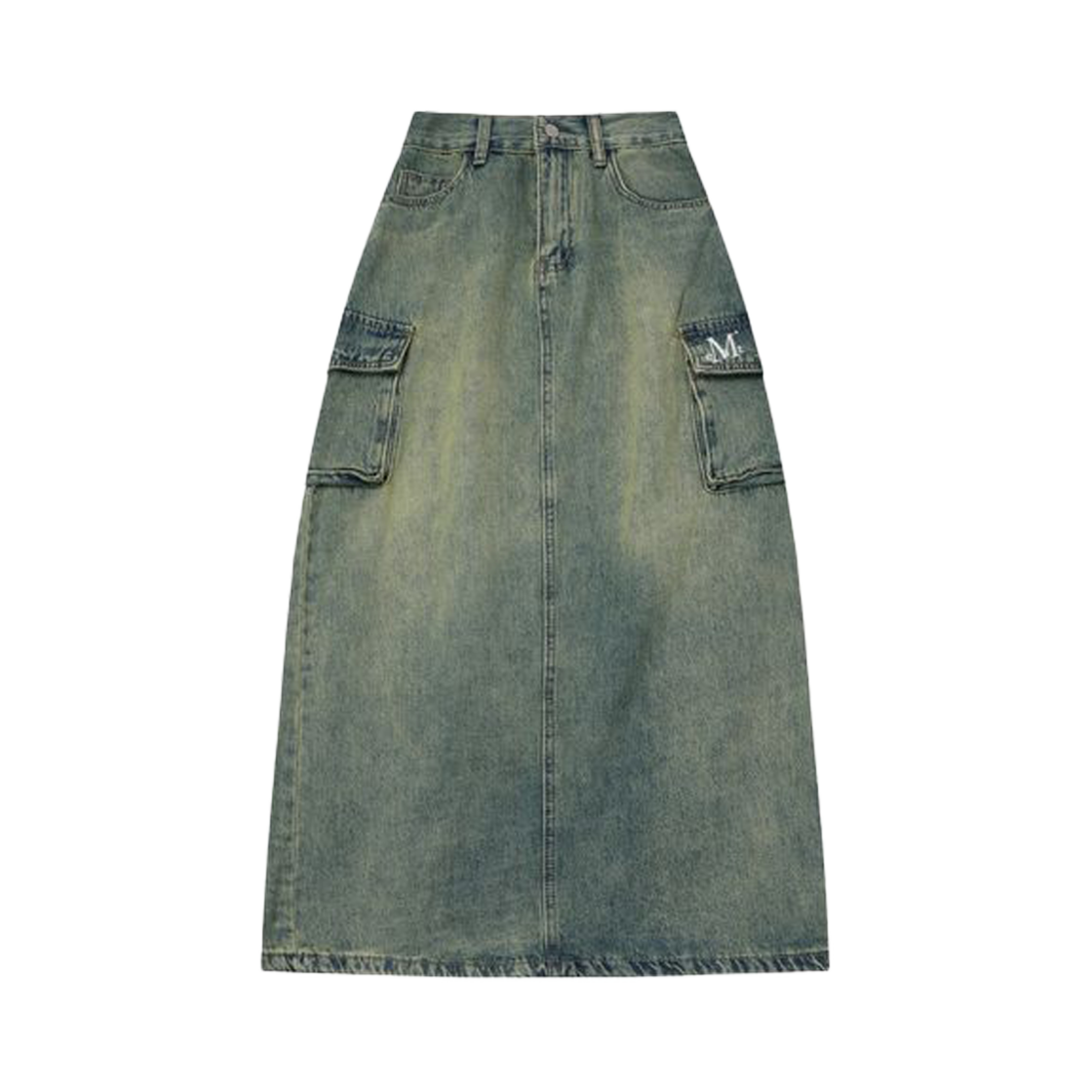 무센트 롤리 롱 카고 데님 스커트 데님(MUCENT Roly Long Cargo Denim Skirt Denim) - 1