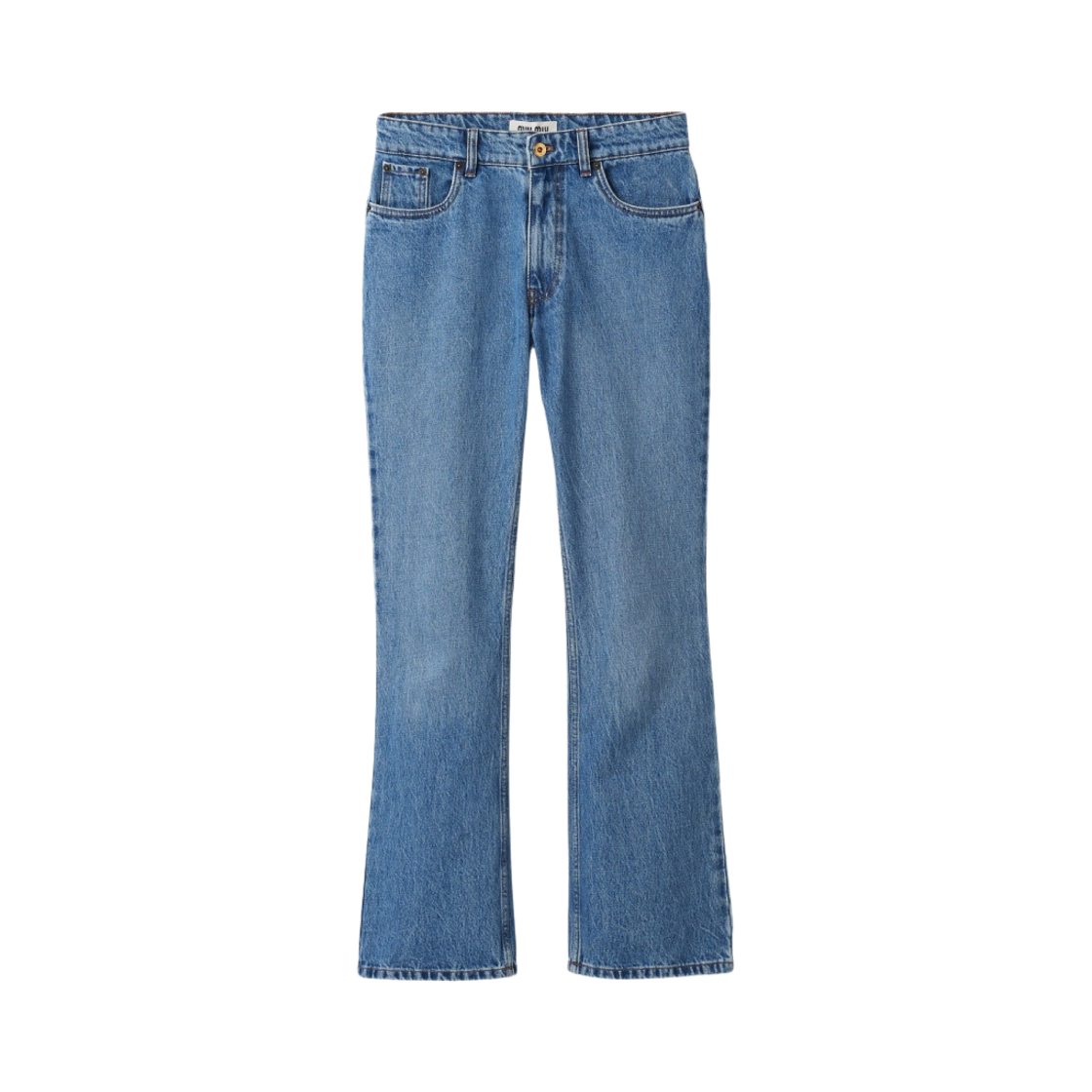 (W) 미우 미우 데님 팬츠 슬림핏 사파이어 블루((W) Miu Miu Denim Pants Slim Fit Sapphire Blue) - 1