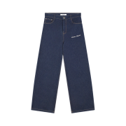 Maison Kitsune Wide Leg Jeans Washed Indigo