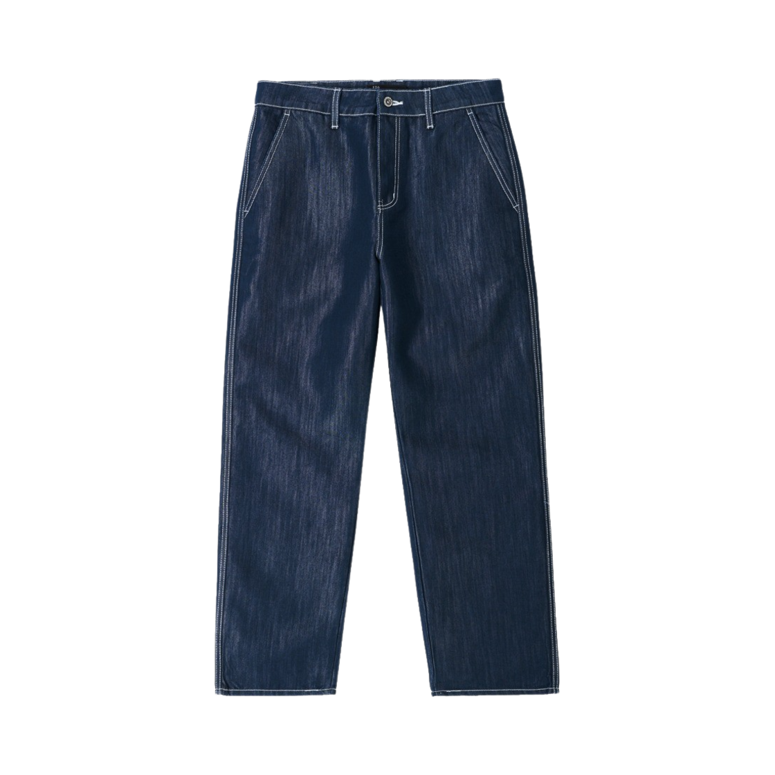4F17PT51 RYUL+WAI: Denim Diagnal Pocket Wide Glow Pants Navy