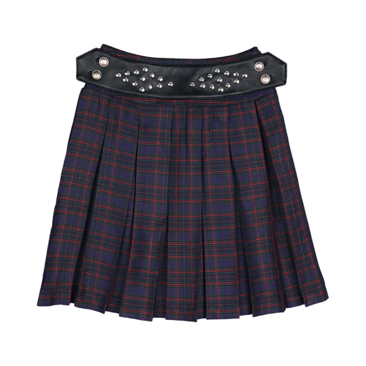 P0000DKD-CHECK Dared Wybie Pleated Skirt In Check